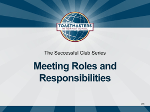 PPT - District 25 Toastmasters