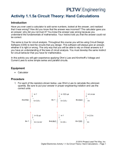 1.1.5.A Circuit Theory - Hand Calculations