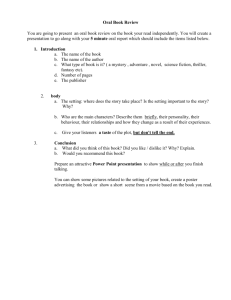 Oral Presentation Rubric: Oral Book Report