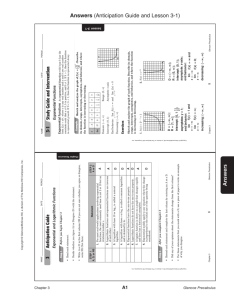 Chapter 3 - Exponential and Logarithmic Functions