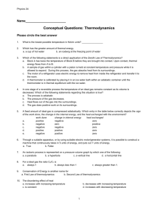 Thermodynamics Questions