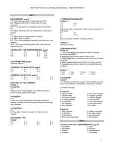 STUDENT BOOK ANSWER KEY