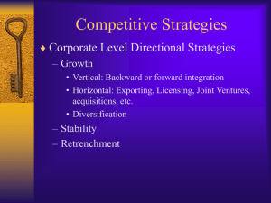 Competitive Strategies