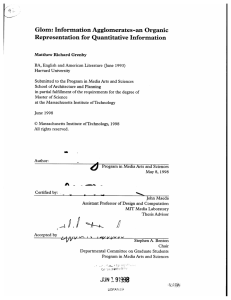 Glom:  Information Agglomerates-an  Organic Representation for Quantitative Information