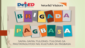 BRIGADA PAGBASA introduction pptx